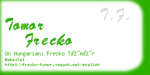 tomor frecko business card